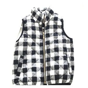 Plaid puffer vest